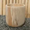 Product image 1 of the product “Pot made of teak wood with 20cm diameter, 21cm height, and 18cm depth ”